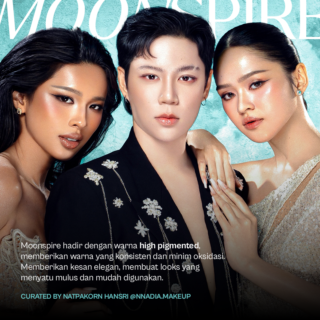 Haquhara with NNADIA Moonspire Face Palette Complete Set - 2 Blush On + 2 Hightlighter + 2 Eyeshadow Palette