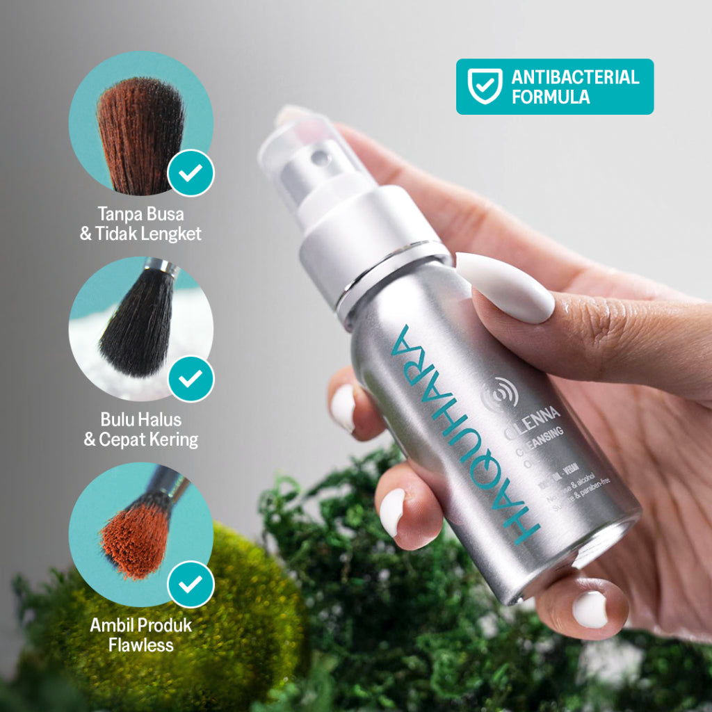 Haquhara Olenna Instant Cleansing Oil / Pembersih Kuas Makeup Brush Oil Based / Pembersih Kuas Praktis Tanpa Air
