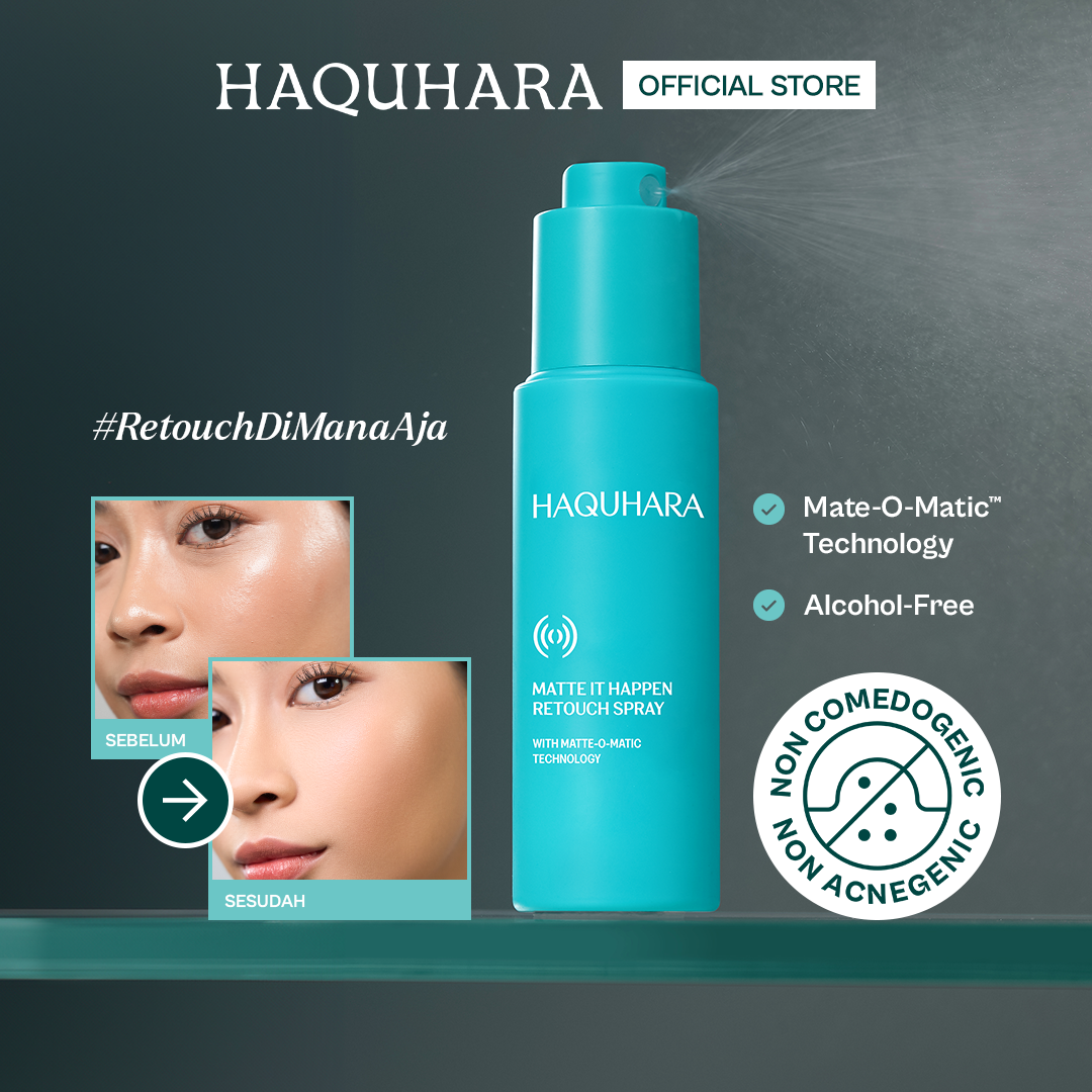 Haquhara Spray it Like a Pro - Dew Dazzle Face Mist + Blurfix Powder Setting Spray with SELA + Matte It Happen Retouch Spray