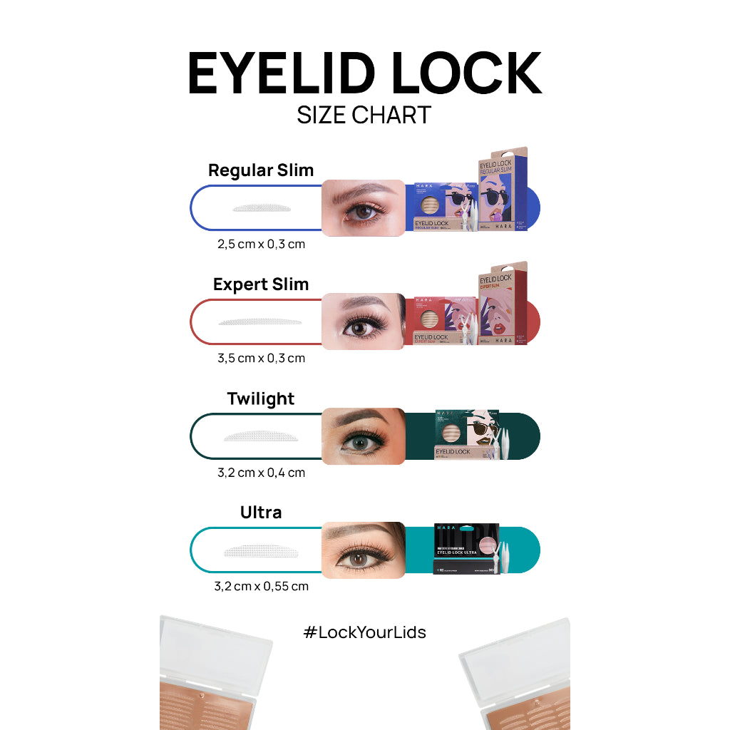 Bundling ALL SIZE Eyelid Lock Baby Pack (Ultra, Twilight, Regular Slim, Expert Slim) Baby Pack Eyelid Lock 3M Eyelid Tape Transparent Porous