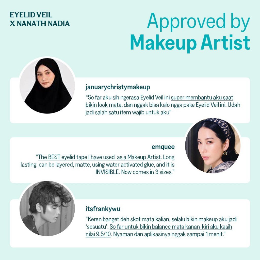 Bundling ALL SIZE Eyelid Veil Haquhara x Nanath Nadia Pro Pack / Scot Scot Mata Net Eyetape Lace Invisible Mesh