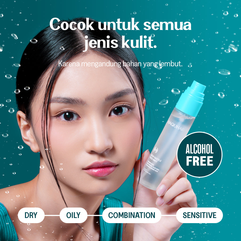 Haquhara Dew Dazzle Face Mist / Face Mist Makeup Skin Preparation Ultra Hydration / Face Mist Skin Care Booster