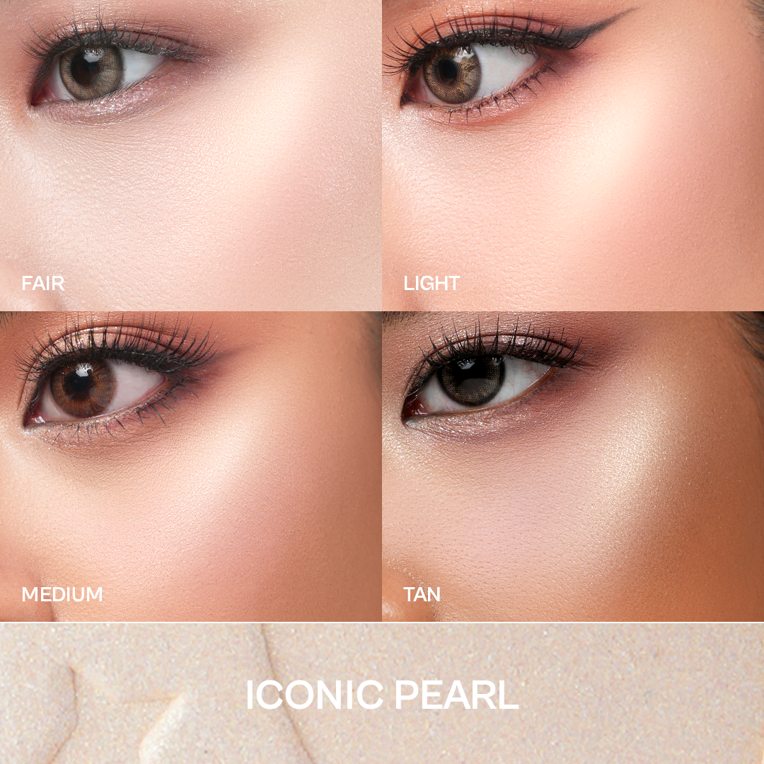 [BUNDLE 3PC] Haquhara with NNADIA Moonspire Pinkish Glow Set - Blush On Classy Rose + Highlighter Iconic Pearl + Pinkish Eyeshadow Palette