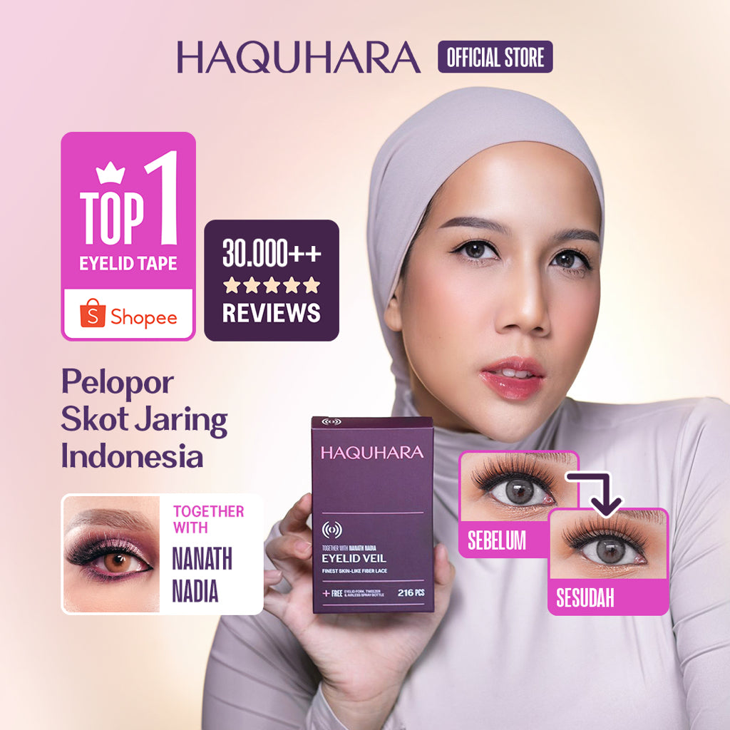 Haquhara Eyelid Veil x Nanath Nadia / Scot Skot Mata Jaring / Eyetape Lace / Invisible Mesh