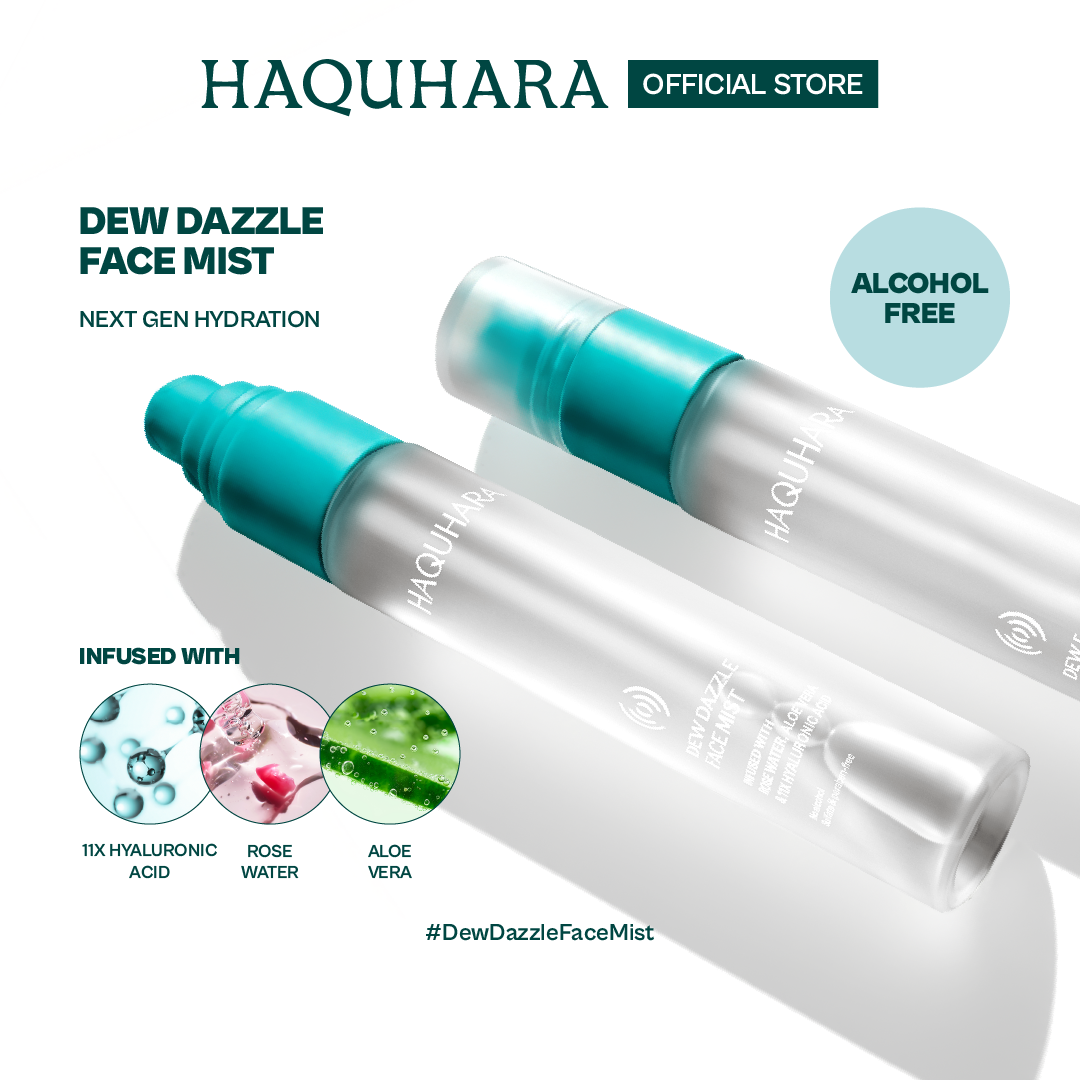 Haquhara Dew Dazzle Face Mist / Face Mist Makeup Skin Preparation Ultra Hydration / Face Mist Skin Care Booster