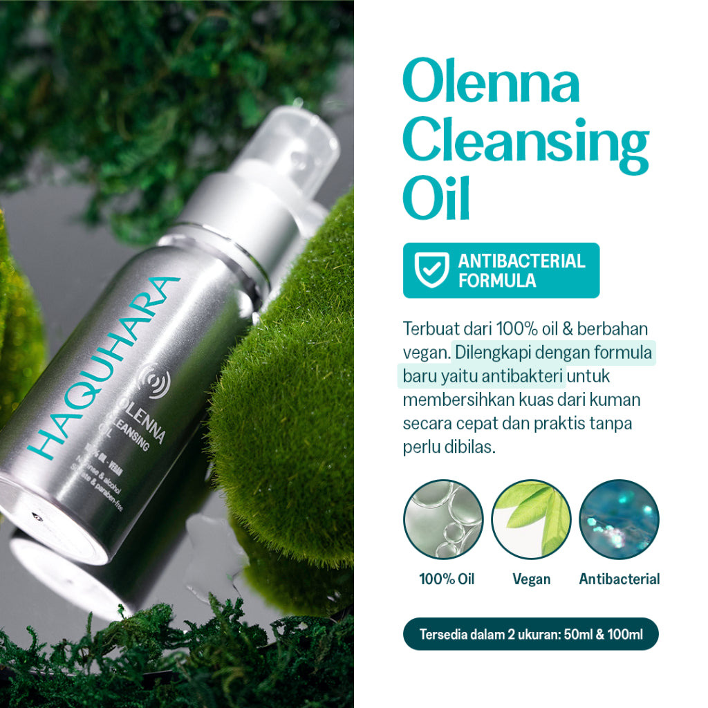 Haquhara Olenna Instant Cleansing Oil / Pembersih Kuas Makeup Brush Oil Based / Pembersih Kuas Praktis Tanpa Air