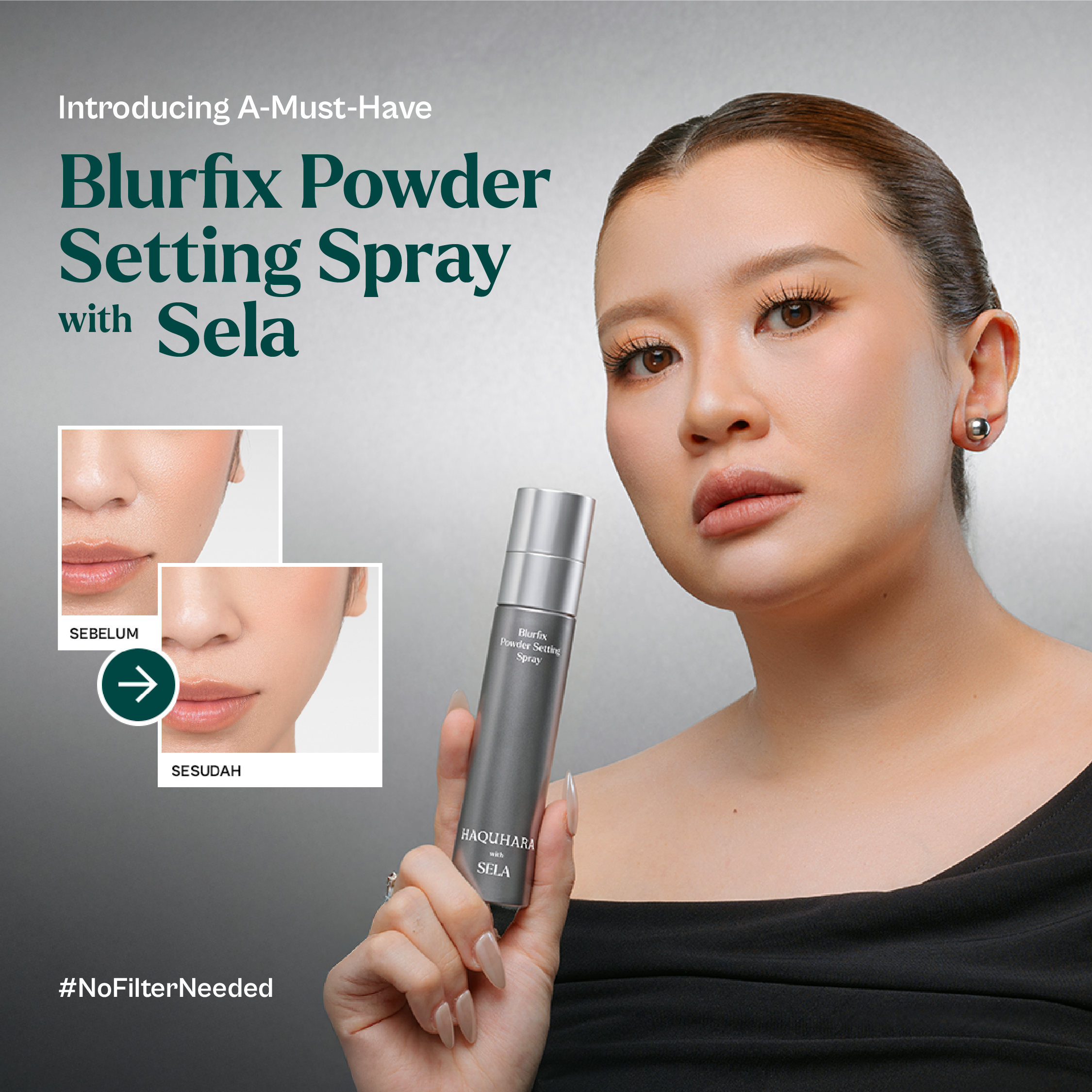Haquhara Blurfix Powder Setting Spray with Sela