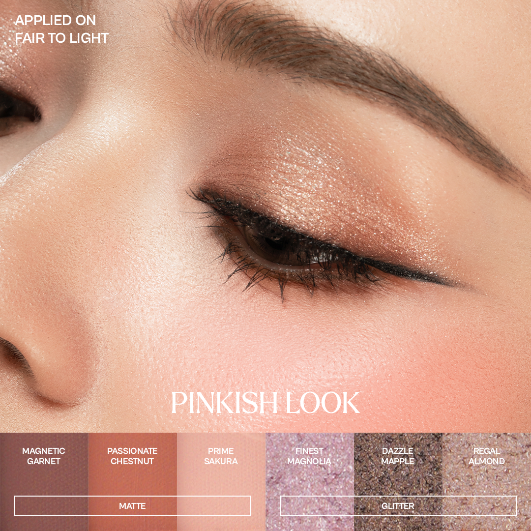 [BUNDLE 3PC] Haquhara with NNADIA Moonspire Pinkish Glow Set - Blush On Classy Rose + Highlighter Iconic Pearl + Pinkish Eyeshadow Palette