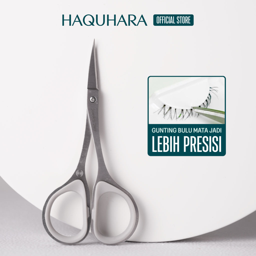 Haquhara Curved Mini Scissor / Gunting Lengkung Makeup / Gunting Bulu Mata Palsu
