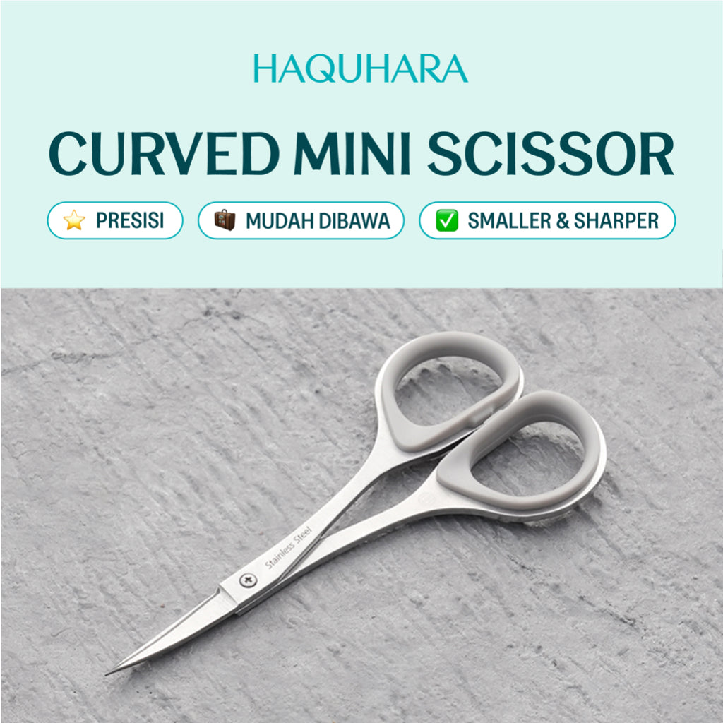 Haquhara Curved Mini Scissor / Gunting Lengkung Makeup / Gunting Bulu Mata Palsu
