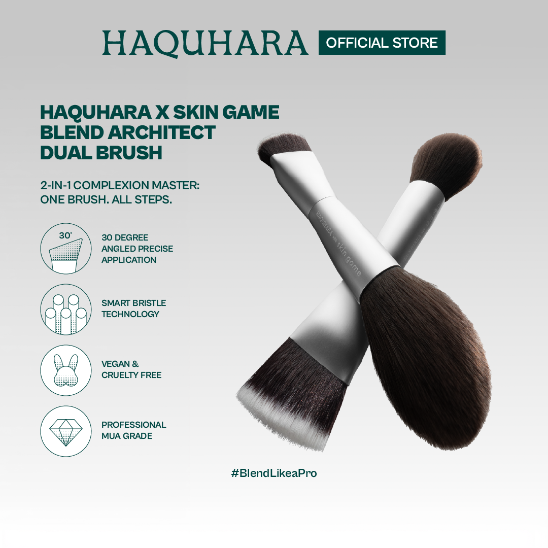 Haquhara with Skingame - Blend Architect Dual Brush / 2in1 Brush / Dual-sided Brush