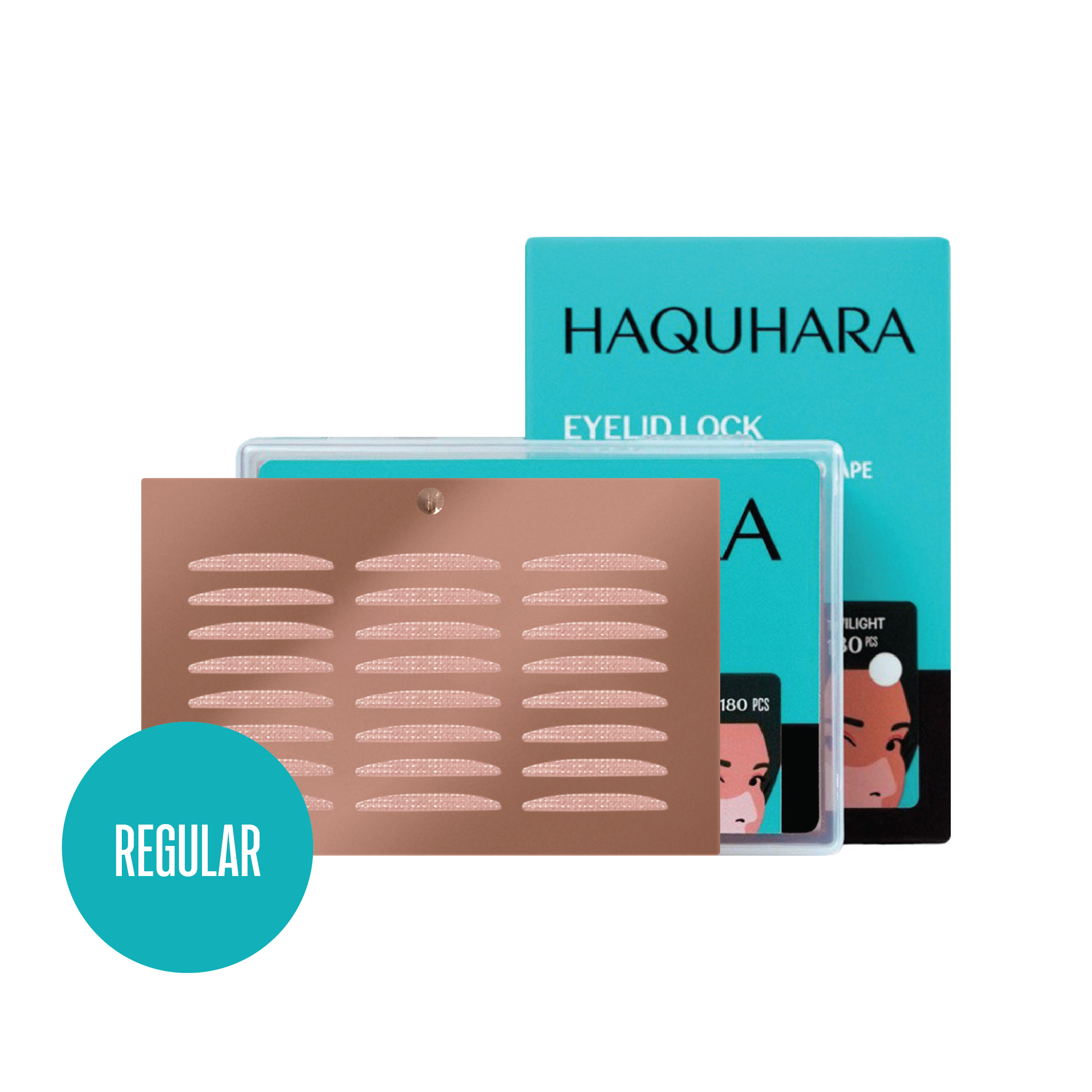 Haquhara Eyelid Lock Regular Slim, Eye Scotch 3M Eyelid Tape Transparent Porous