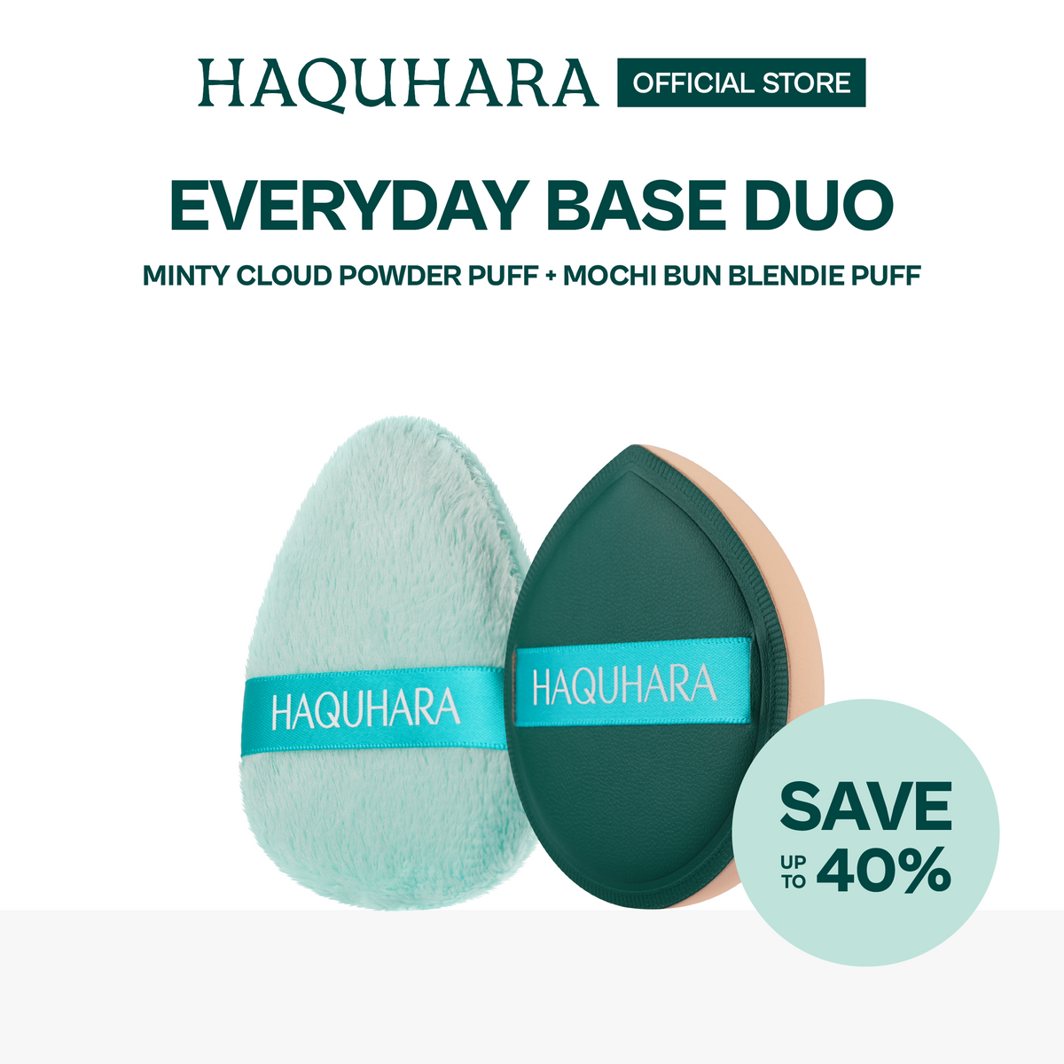 [BUNDLE 2PC] Haquharra Everyday Basic Duo - Brush & Makeup Sponge / Makeup Tools Biginner Friendly