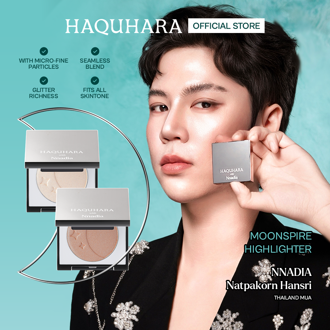 Haquhara with NNADIA Moonspire Face Palette Complete Set - 2 Blush On + 2 Hightlighter + 2 Eyeshadow Palette