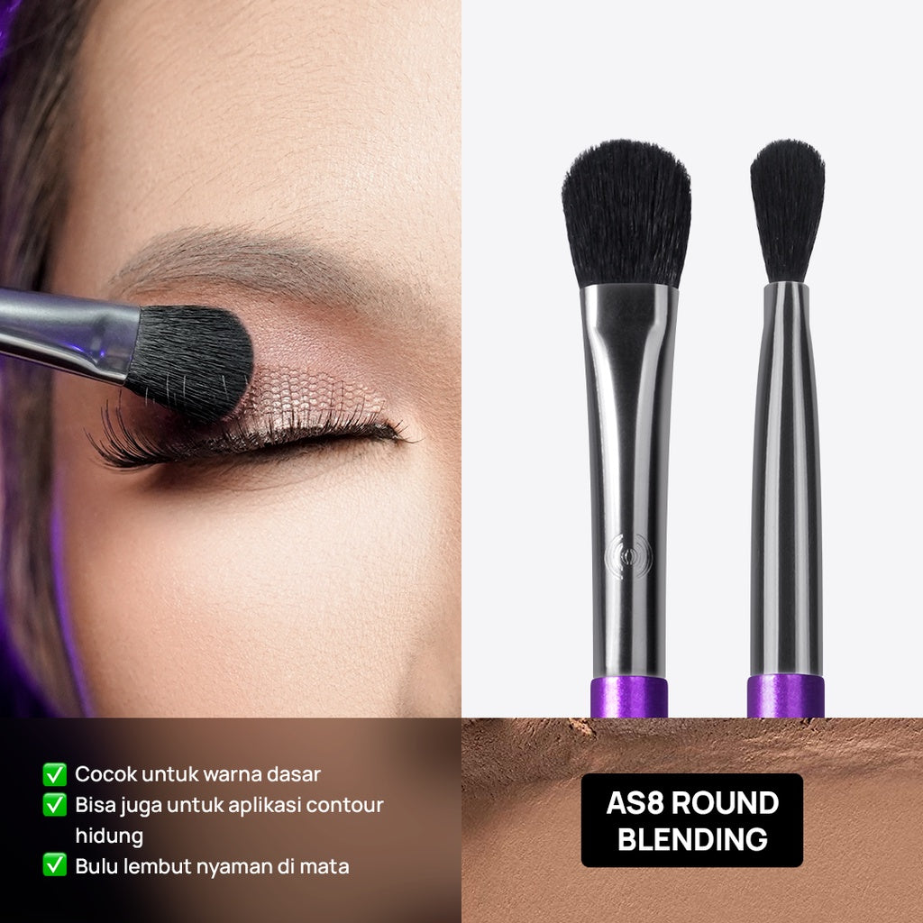 Haquhara Amala Brush / Makeup Brush Face Eye Foundation Blush Contour Powder Undereye Eyeshadow Smudge Round Flat Blending Eyeliner lip brow