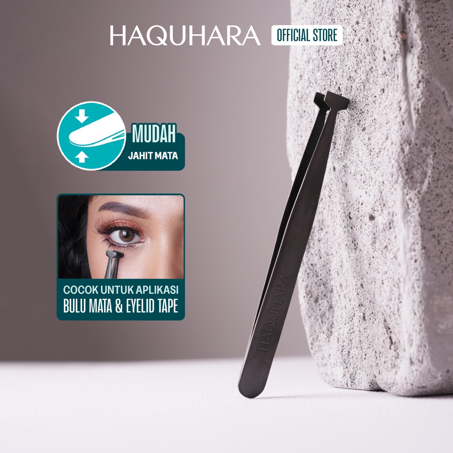 Haquhara Hammer Tip Tweezer Pinset Bulu Mata Bawah Palu